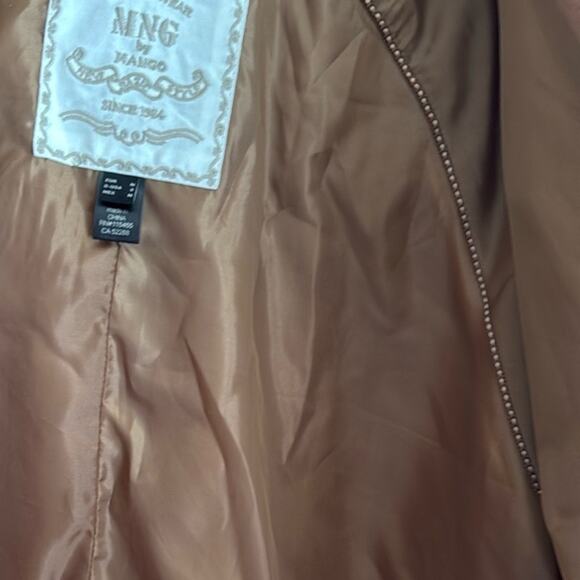 MNG by Mango Brown Wool Hooded Coat Sz S - Picture 3 of 7